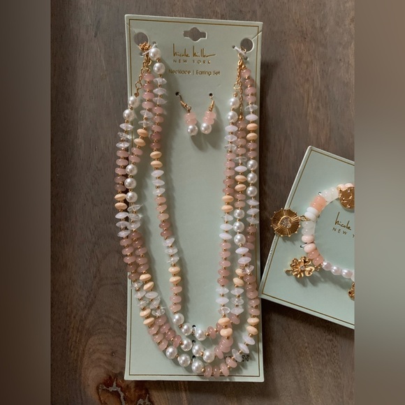 Nicole Miller New York Multi-Color Beaded Necklace and Bracelet Set - Picture 3 of 8